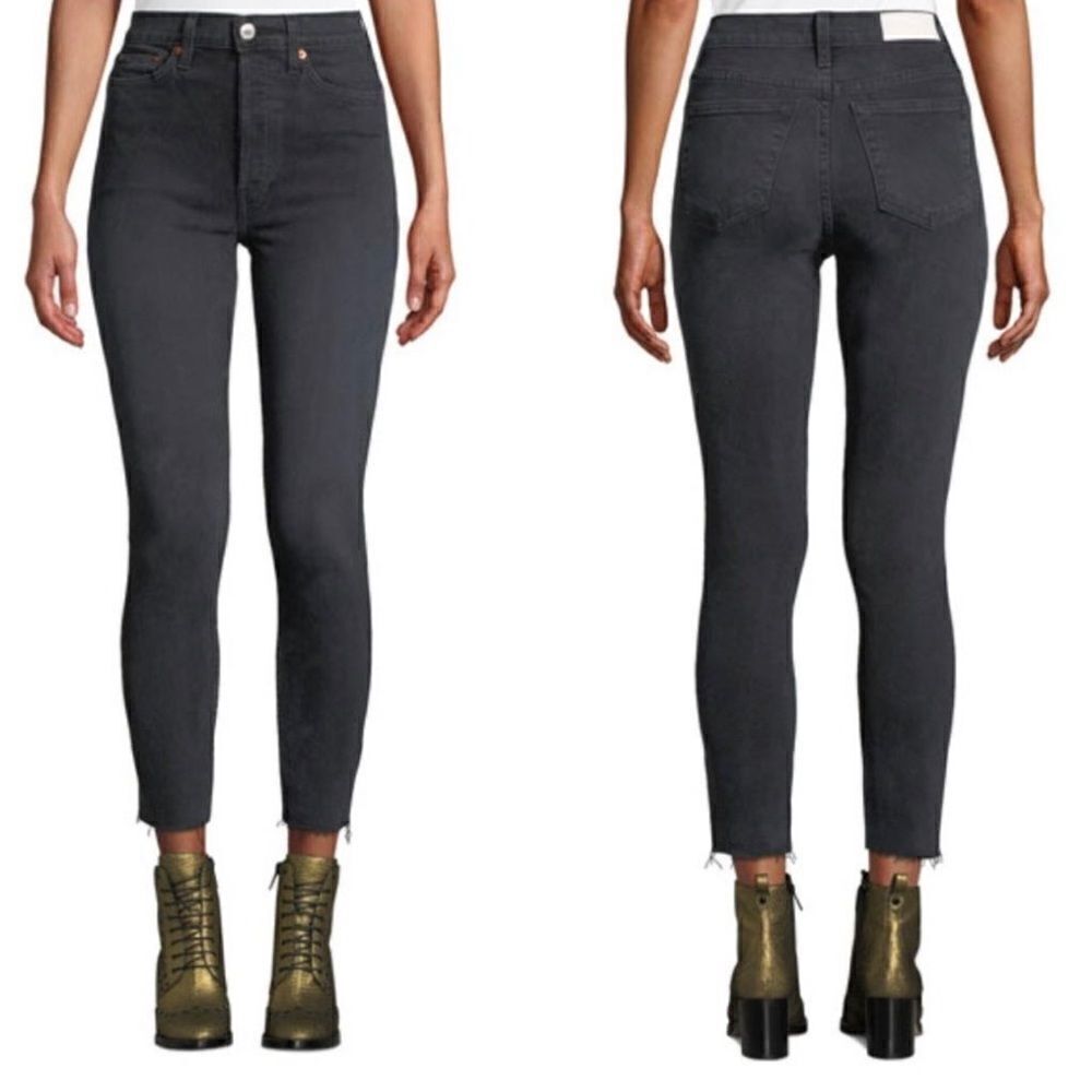 RE/DONE High-Rise Ankle Cropped Jeans
